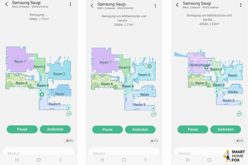 Die strukturierte Lasernavigation des Samsung Jet Bot AI+ ist zu sehen.